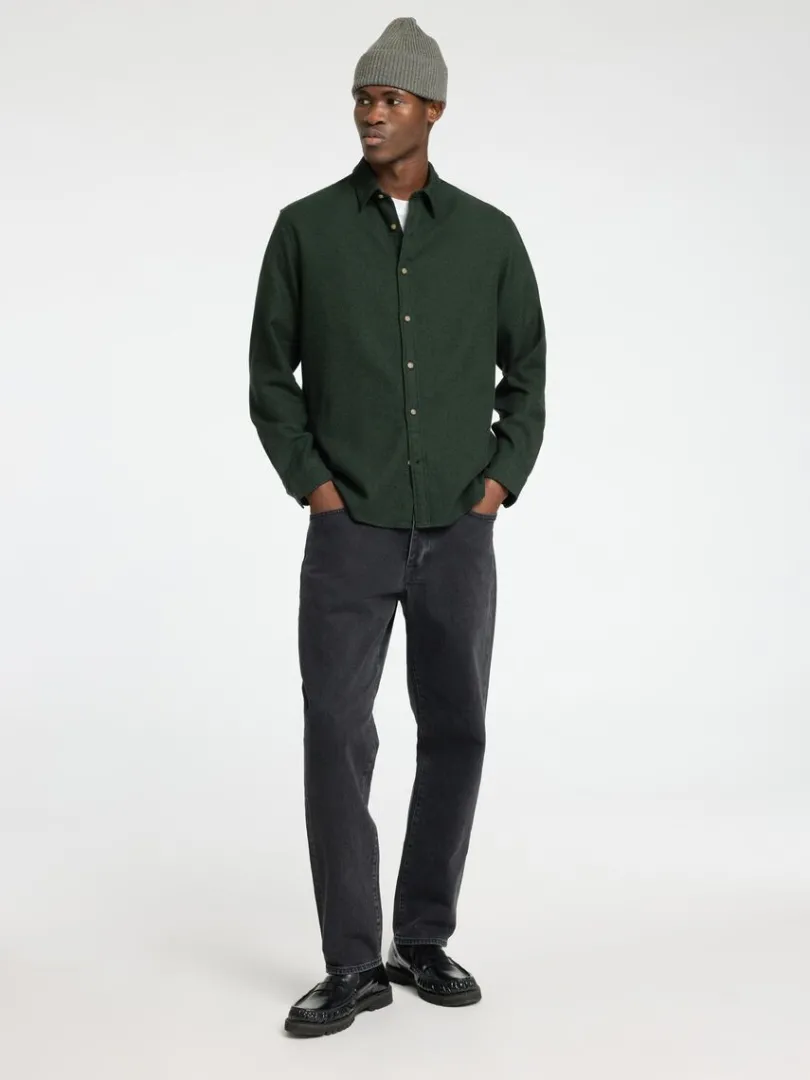 langrmet_flannelskjorte_2.webp Skjorter>SELECTED LANGÆRMET FLANNEL-SKJORTE Green