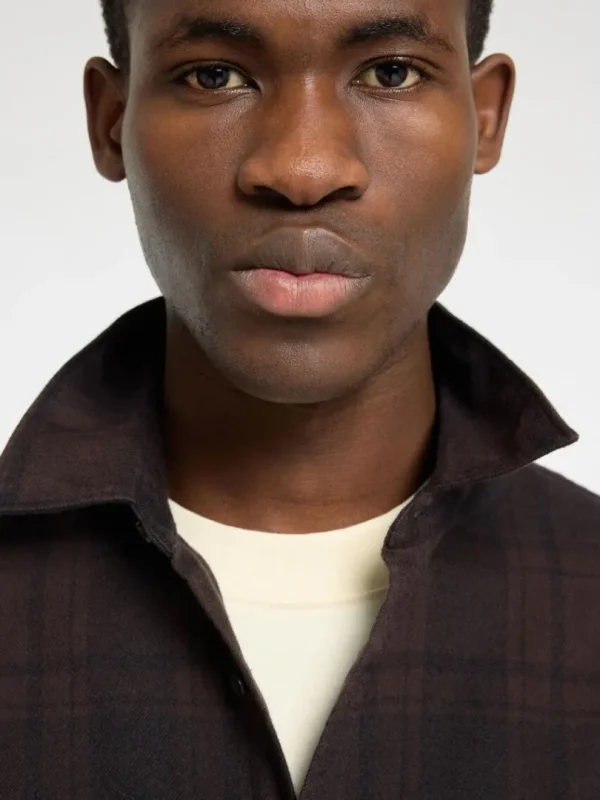 Skjorter>SELECTED LANGÆRMET FLANNEL-SKJORTE Brown