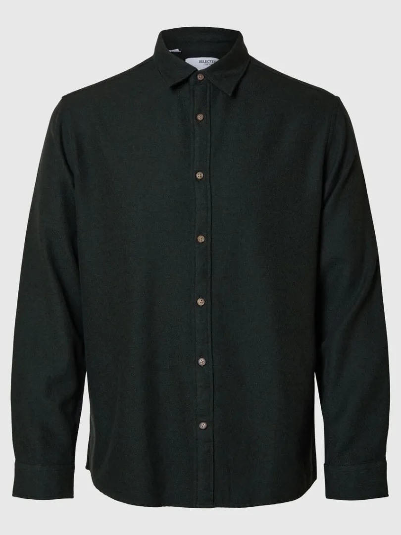langrmet_flannelskjorte_4.webp Skjorter>SELECTED LANGÆRMET FLANNEL-SKJORTE Green