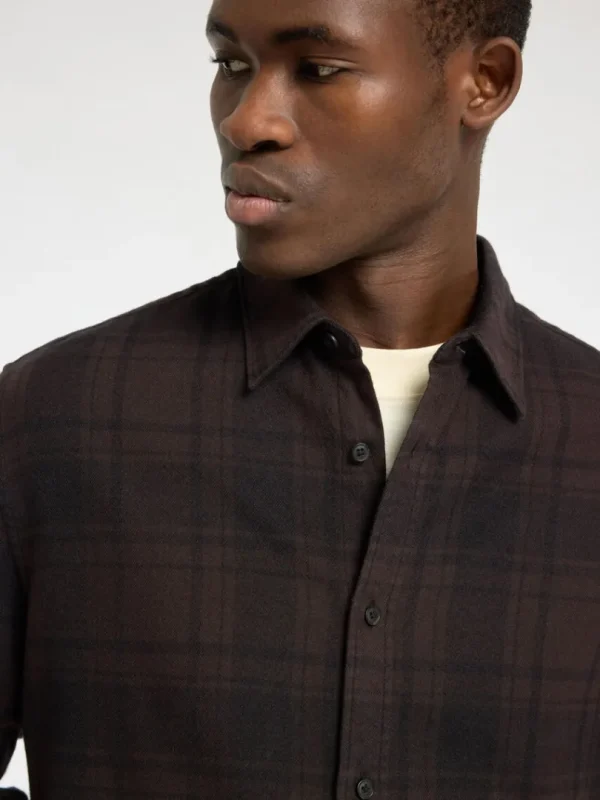 Skjorter>SELECTED LANGÆRMET FLANNEL-SKJORTE Brown