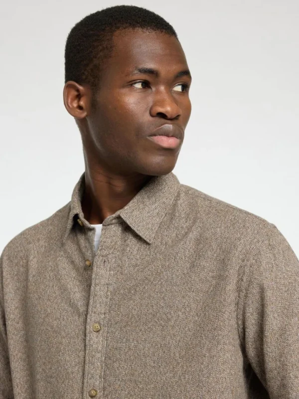 Skjorter>SELECTED LANGÆRMET FLANNEL-SKJORTE Brown