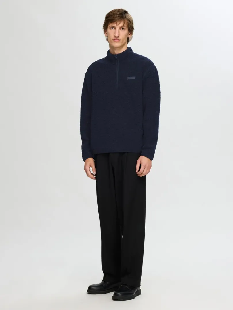 langrmet_fleece_med_halv__1.webp Hættetrøjer & Sweatshirts>SELECTED LANGÆRMET FLEECE MED HALV LYNLÅS Blue