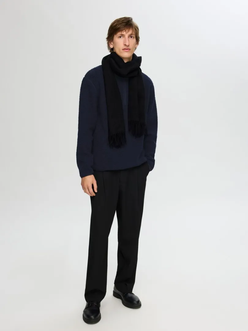 langrmet_fleece_med_halv__2.webp Hættetrøjer & Sweatshirts>SELECTED LANGÆRMET FLEECE MED HALV LYNLÅS Blue