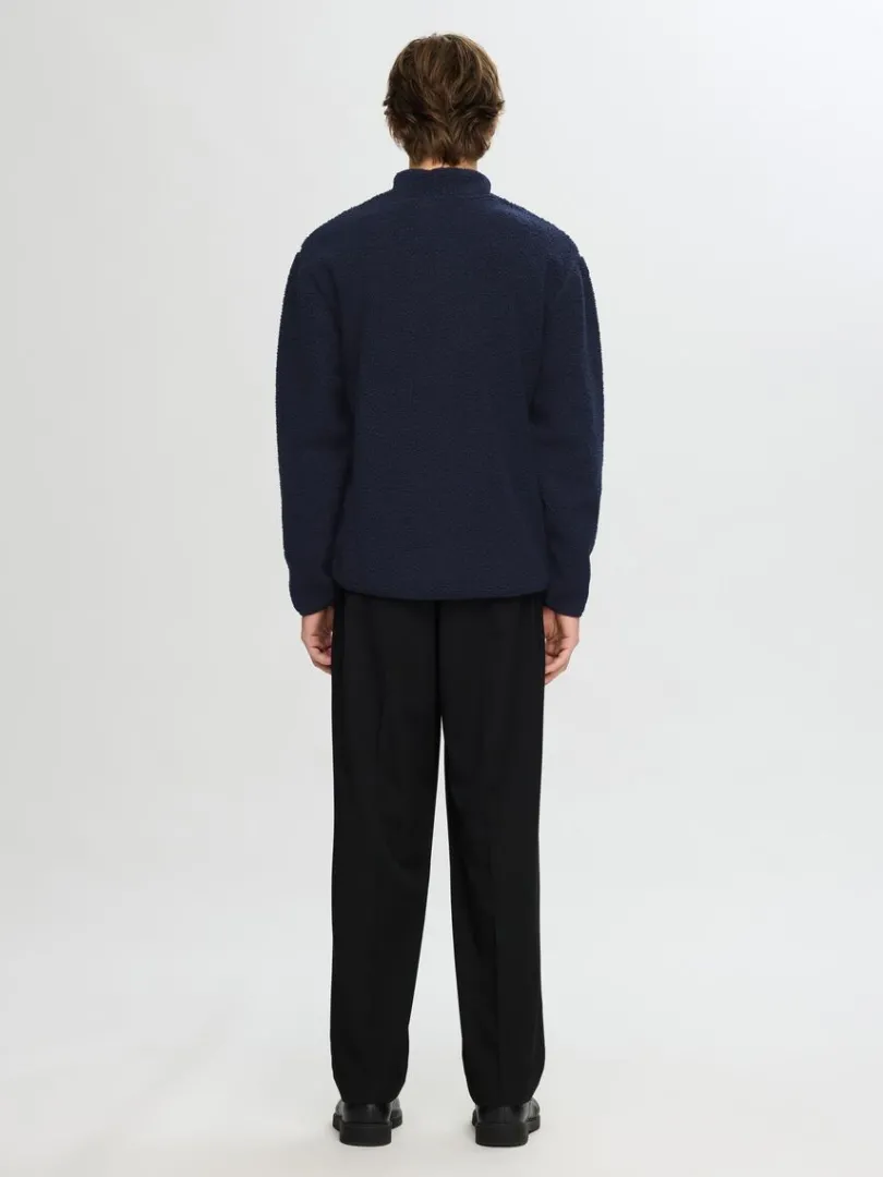 langrmet_fleece_med_halv__5.webp Hættetrøjer & Sweatshirts>SELECTED LANGÆRMET FLEECE MED HALV LYNLÅS Blue