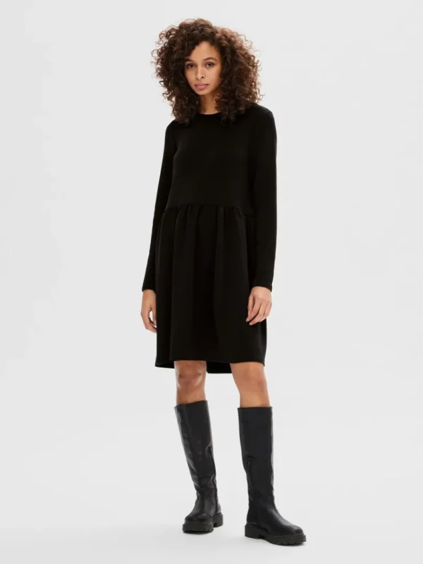 Kjoler>SELECTED LANGÆRMET KORT KJOLE Black