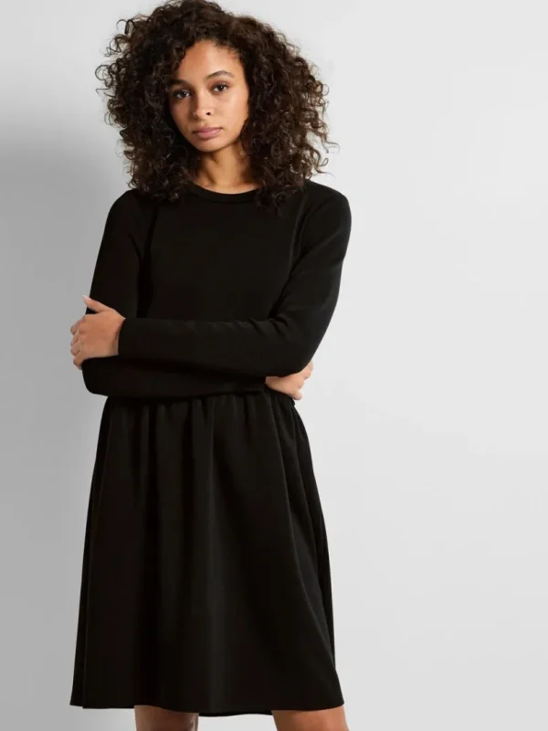 Kjoler>SELECTED LANGÆRMET KORT KJOLE Black