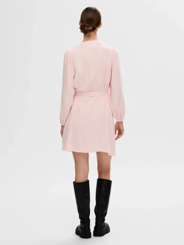Kjoler>SELECTED LANGÆRMET KORT KJOLE Pink