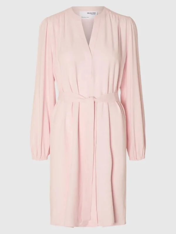 Kjoler>SELECTED LANGÆRMET KORT KJOLE Pink
