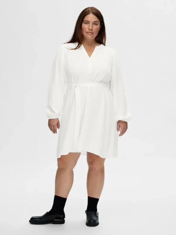 Kjoler>SELECTED LANGÆRMET KORT KJOLE White