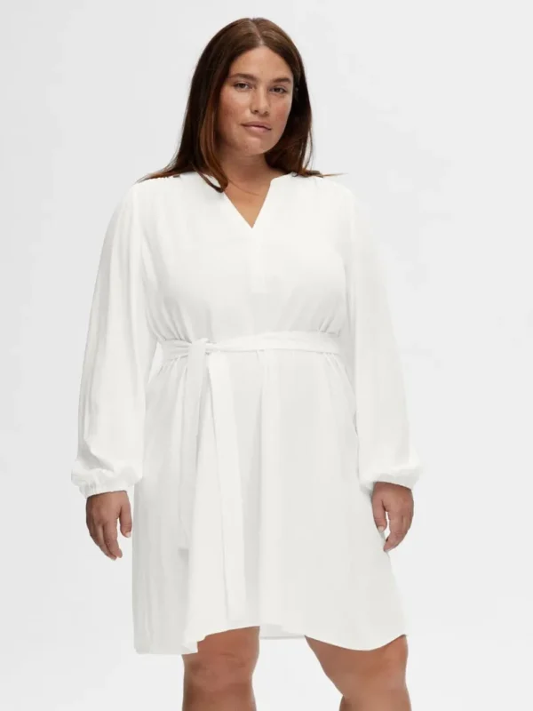 Kjoler>SELECTED LANGÆRMET KORT KJOLE White