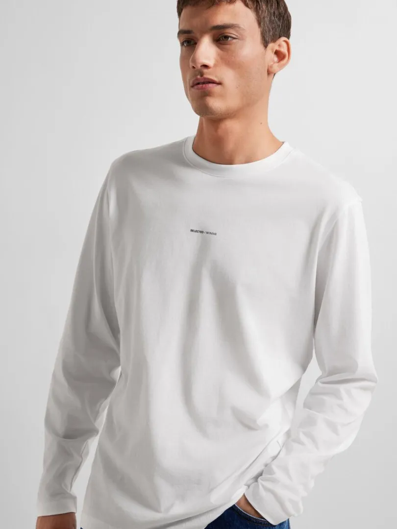 langrmet_logo_tshirt_2.webp T-shirts>SELECTED LANGÆRMET LOGO T-SHIRT White