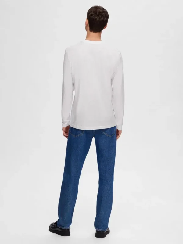 T-shirts>SELECTED LANGÆRMET LOGO T-SHIRT White