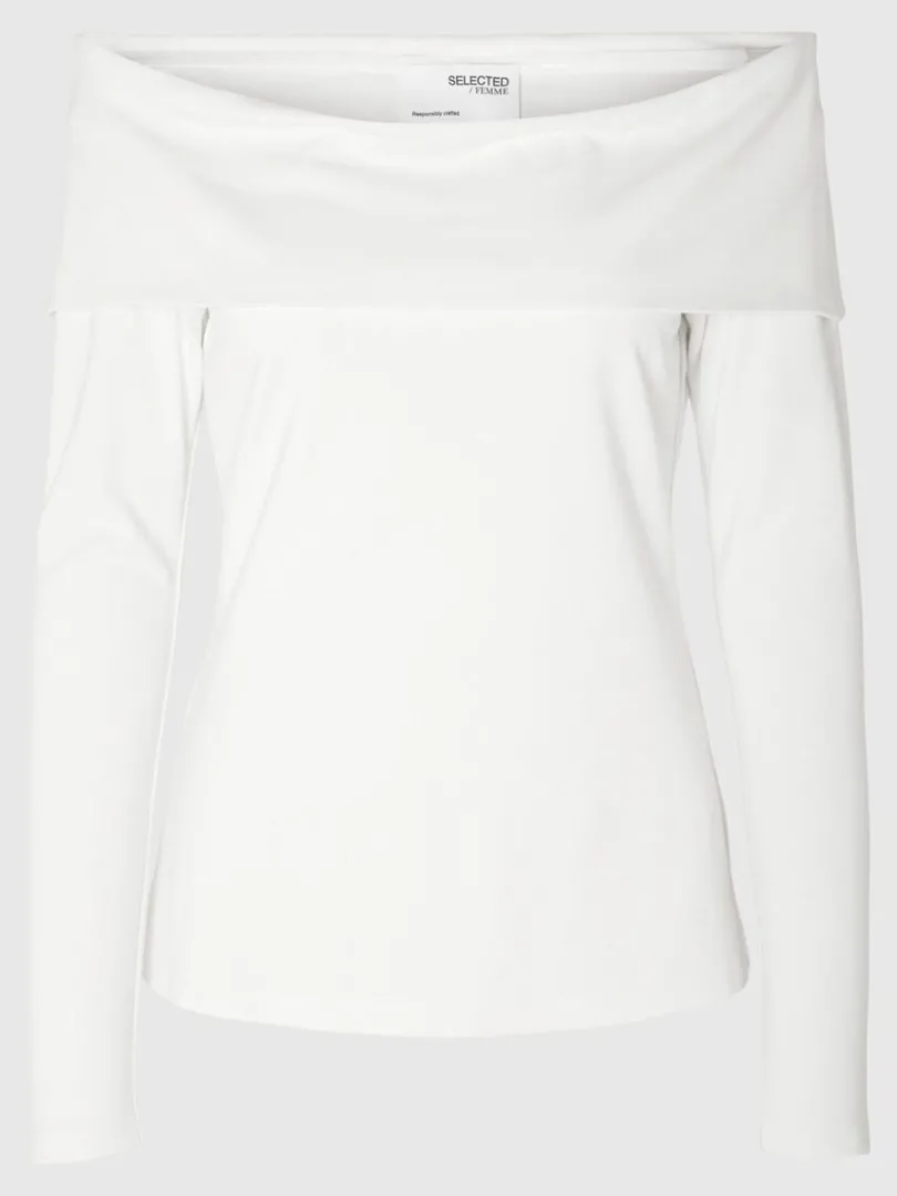 langrmet_offshoulder_top_5.webp Toppe Og Bluser>SELECTED LANGÆRMET OFF-SHOULDER TOP White