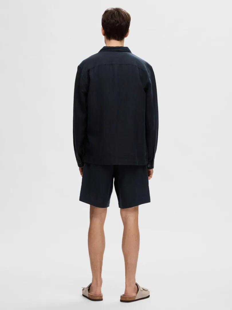 langrmet_overshirt_1-1.webp Overtøj | Skjorter>SELECTED LANGÆRMET OVERSHIRT Blue