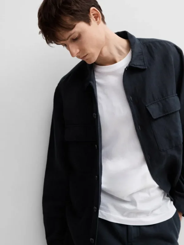 Overtøj | Skjorter>SELECTED LANGÆRMET OVERSHIRT Blue