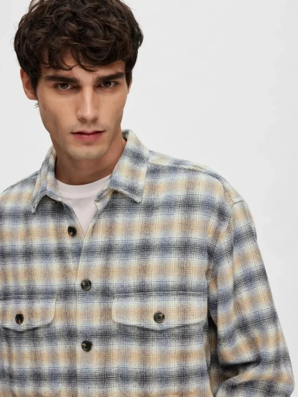 Overtøj | Skjorter>SELECTED LANGÆRMET OVERSHIRT Coloured