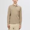 Poloer>SELECTED LANGÆRMET POLO Beige