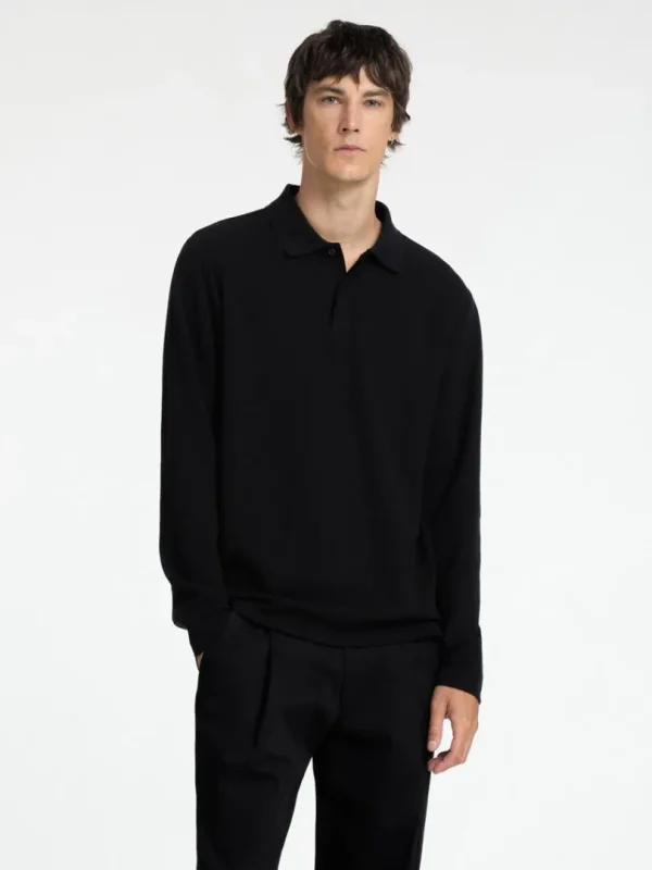 Poloer>SELECTED LANGÆRMET POLO Black