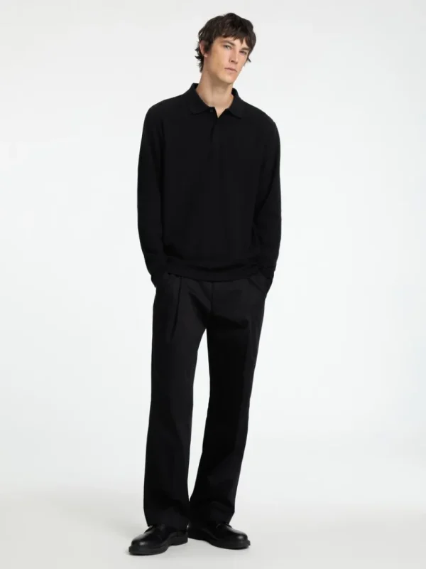 Poloer>SELECTED LANGÆRMET POLO Black