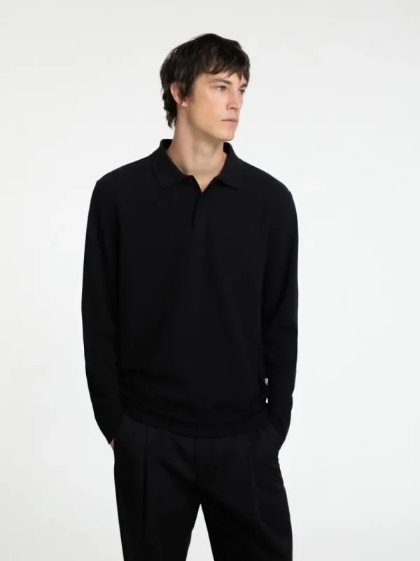 Poloer>SELECTED LANGÆRMET POLO Black