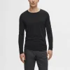 Strik>SELECTED LANGÆRMET PULLOVER Black