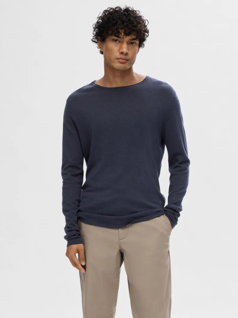 langrmet_pullover_0-3.webp Strik>SELECTED LANGÆRMET PULLOVER Blue