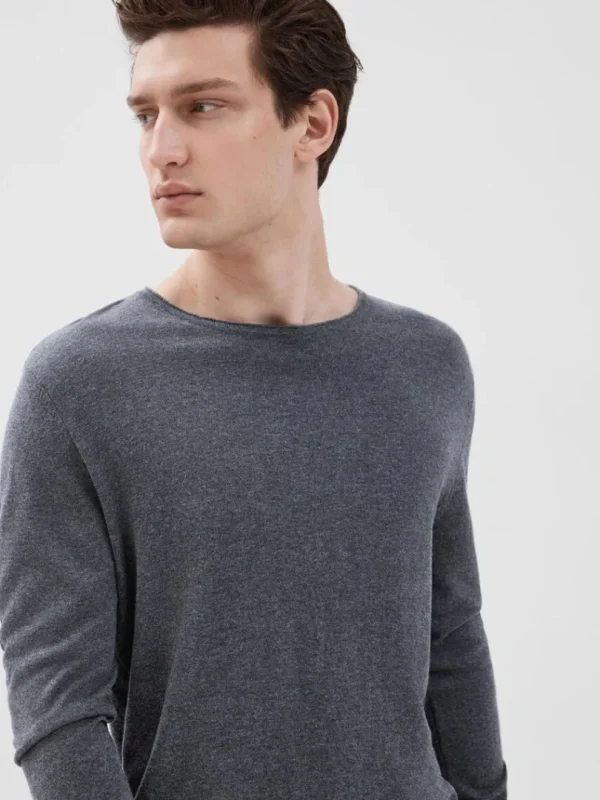 Strik>SELECTED LANGÆRMET PULLOVER Grey