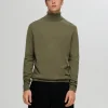 Strik>SELECTED LANGÆRMET RULLEKRAVE PULLOVER Green
