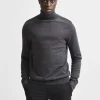 Strik>SELECTED LANGÆRMET RULLEKRAVE PULLOVER Grey