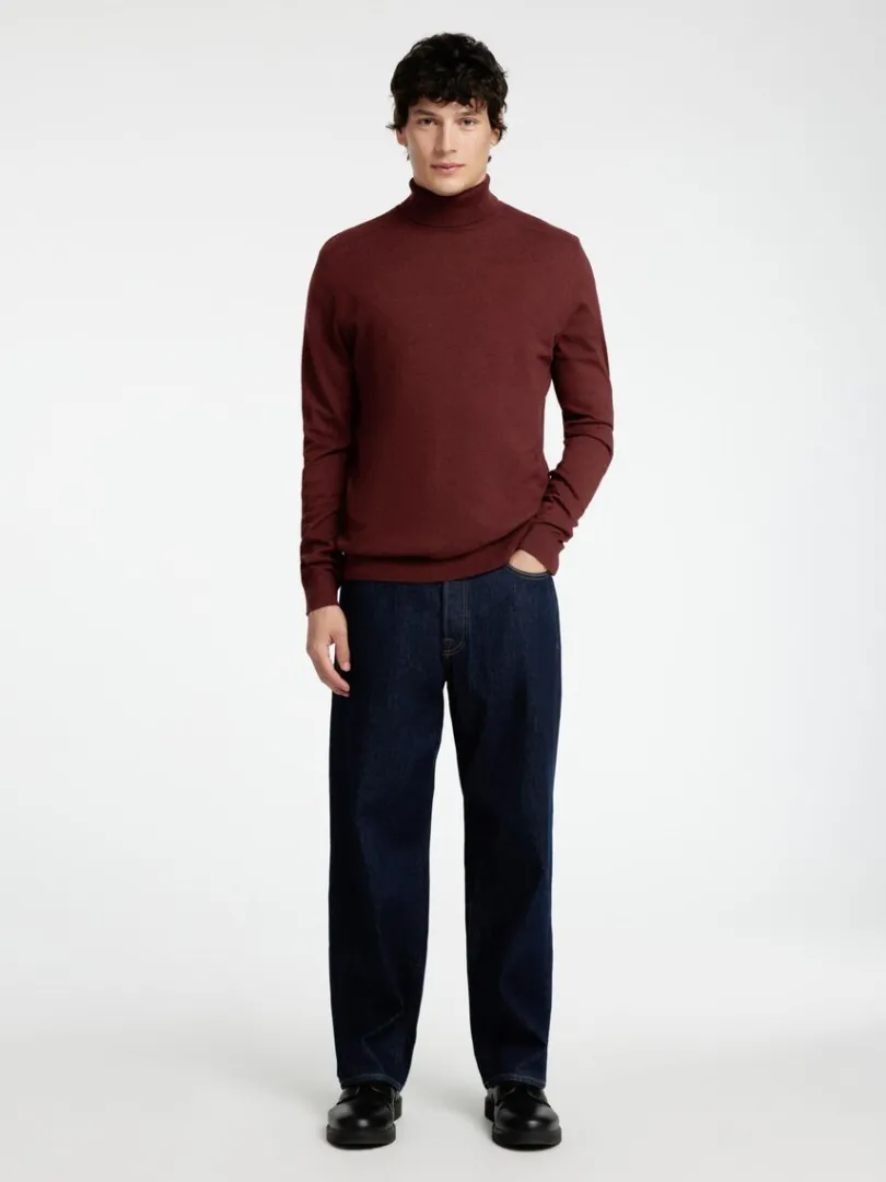 langrmet_rullekrave_pullo_1-1.webp Strik>SELECTED LANGÆRMET RULLEKRAVE PULLOVER Bordeaux