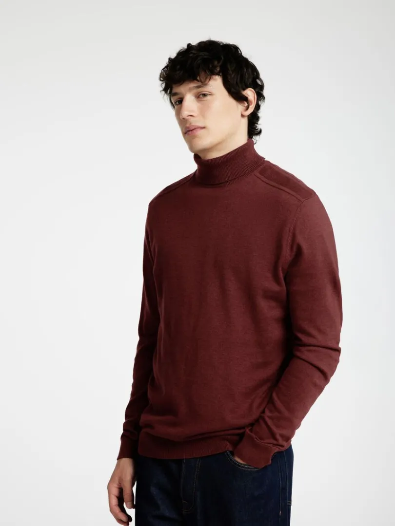 langrmet_rullekrave_pullo_2-1.webp Strik>SELECTED LANGÆRMET RULLEKRAVE PULLOVER Bordeaux