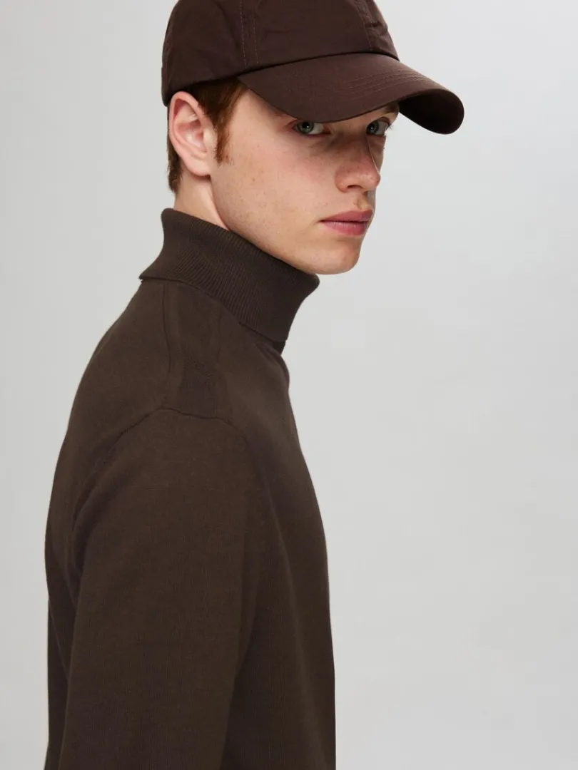 langrmet_rullekrave_pullo_3-2.webp Strik>SELECTED LANGÆRMET RULLEKRAVE PULLOVER Brown