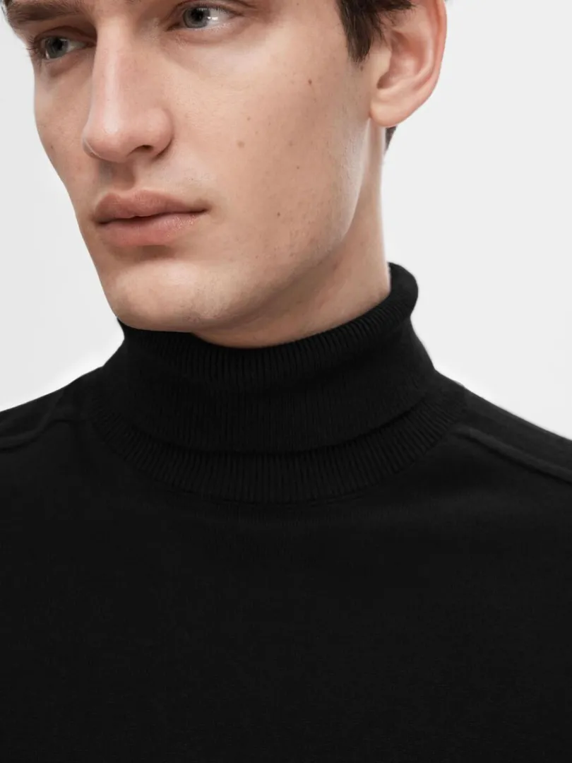 langrmet_rullekrave_pullo_3-7.webp Strik>SELECTED LANGÆRMET RULLEKRAVE PULLOVER Black