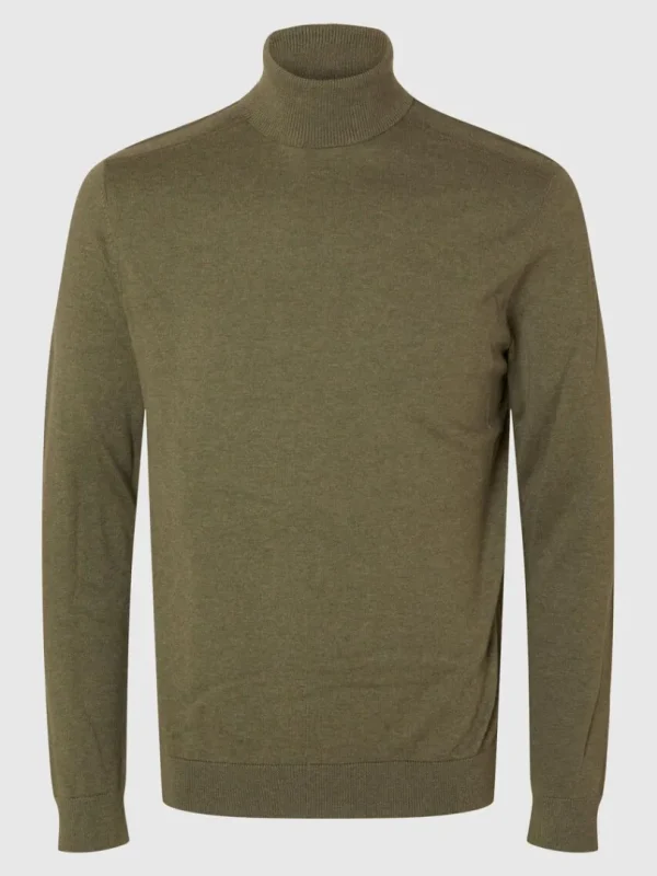 Strik>SELECTED LANGÆRMET RULLEKRAVE PULLOVER Green