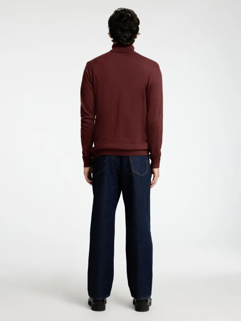 langrmet_rullekrave_pullo_5-1.webp Strik>SELECTED LANGÆRMET RULLEKRAVE PULLOVER Bordeaux
