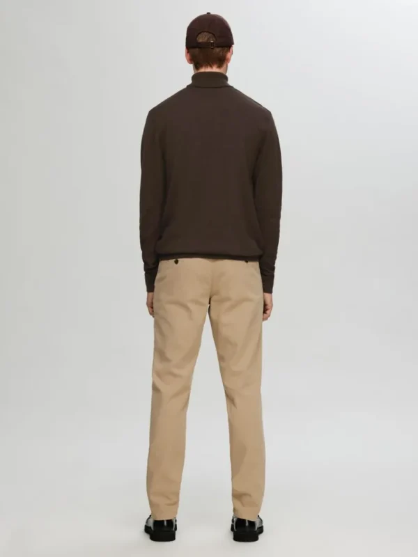Strik>SELECTED LANGÆRMET RULLEKRAVE PULLOVER Brown