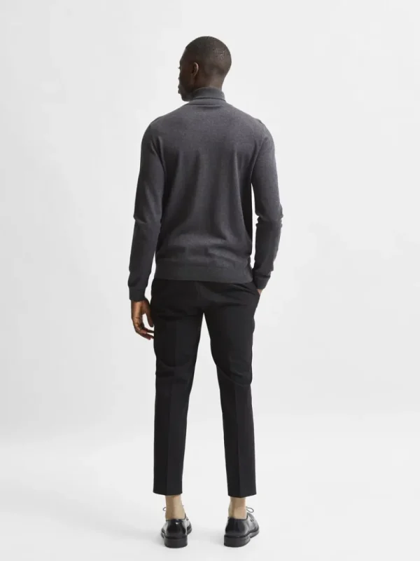 Strik>SELECTED LANGÆRMET RULLEKRAVE PULLOVER Grey