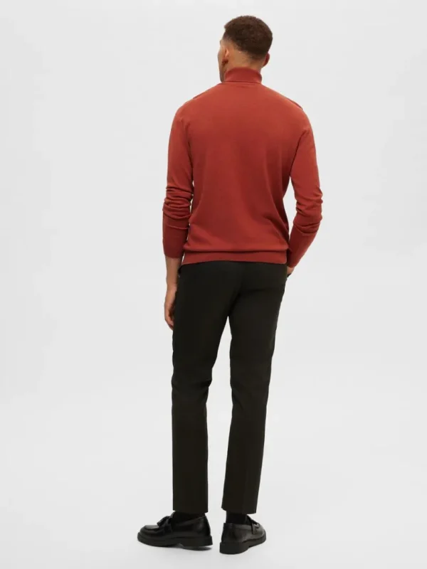 Strik>SELECTED LANGÆRMET RULLEKRAVE PULLOVER Orange