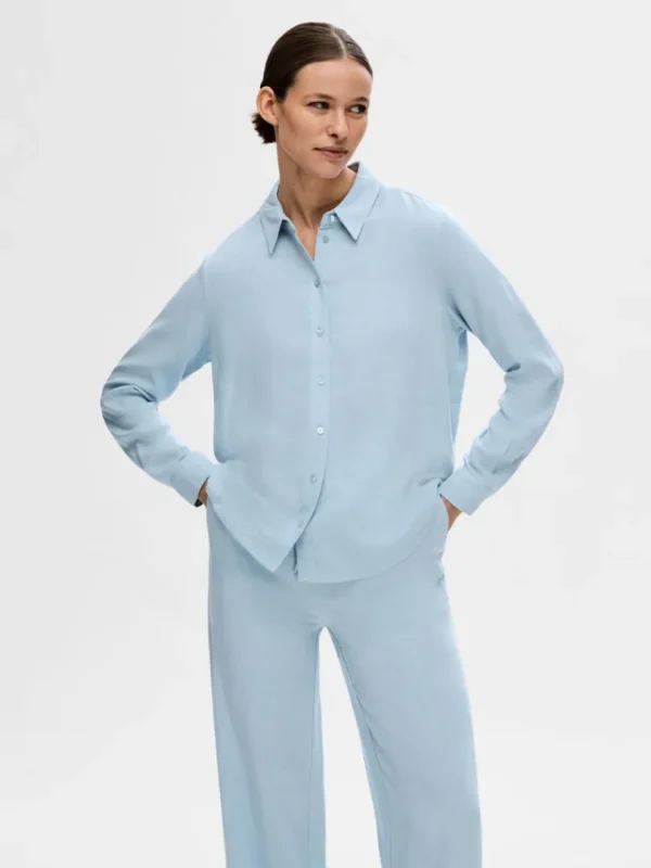 Skjorter>SELECTED LANGÆRMET SKJORTE Blue