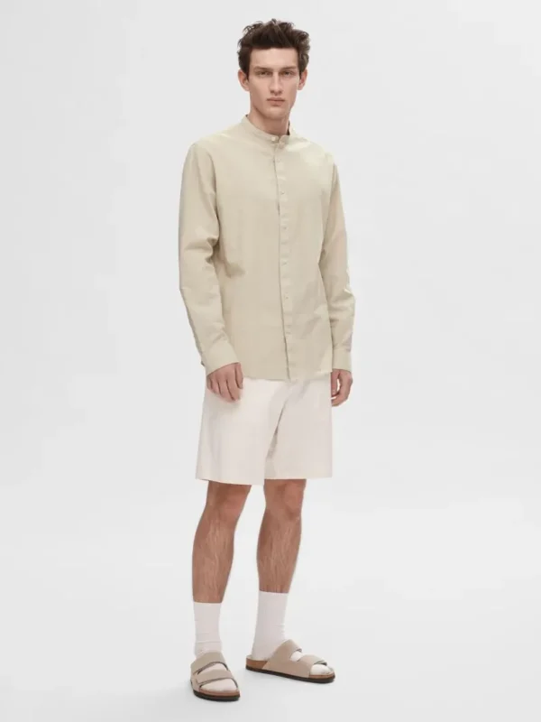 Skjorter>SELECTED LANGÆRMET SKJORTE Beige