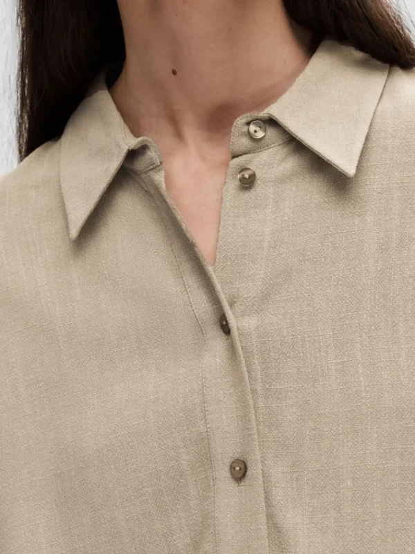Skjorter>SELECTED LANGÆRMET SKJORTE Beige