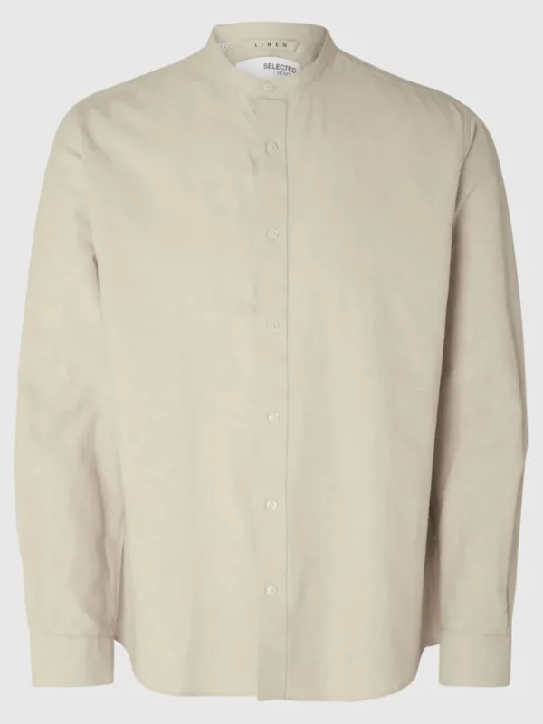 Skjorter>SELECTED LANGÆRMET SKJORTE Beige