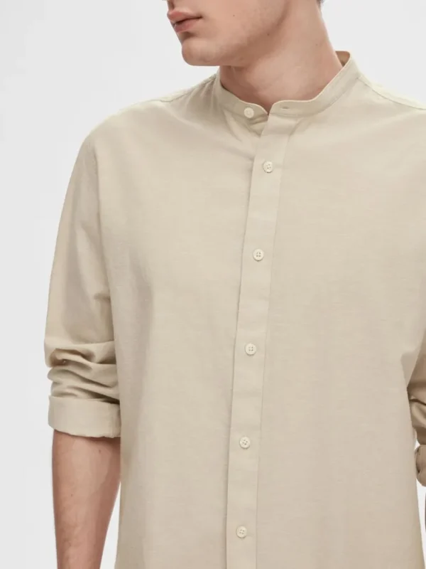 Skjorter>SELECTED LANGÆRMET SKJORTE Beige