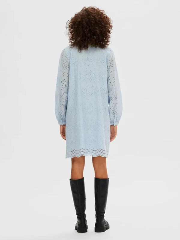 Kjoler>SELECTED LANGÆRMET SKJORTEKJOLE Blue
