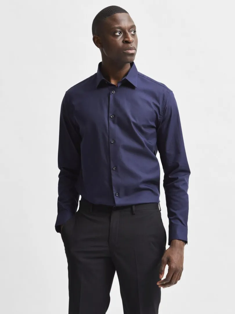 langrmet_slim_fit_skjorte_0-1.webp Skjorter>SELECTED LANGÆRMET SLIM FIT SKJORTE Blue