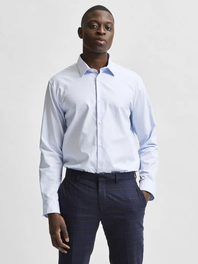 langrmet_slim_fit_skjorte_0-3.webp Skjorter>SELECTED LANGÆRMET SLIM FIT SKJORTE Blue