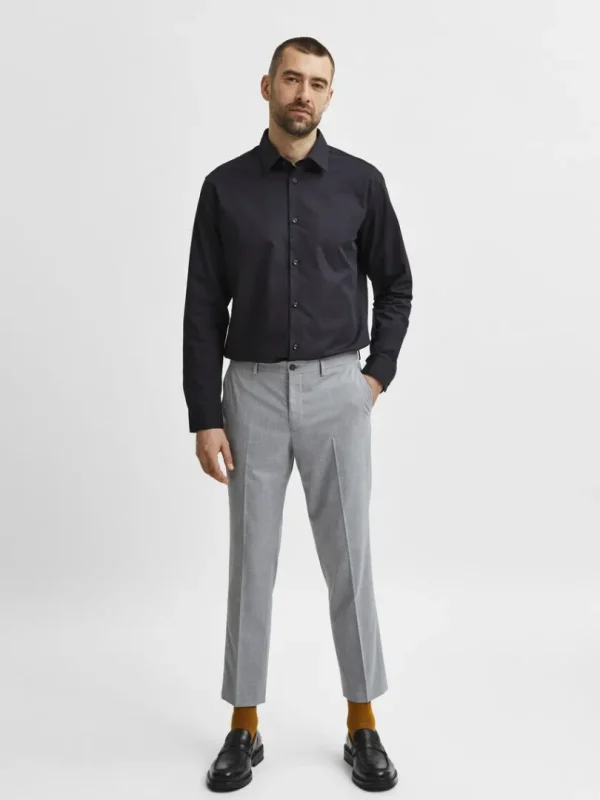 Skjorter>SELECTED LANGÆRMET SLIM FIT SKJORTE Black
