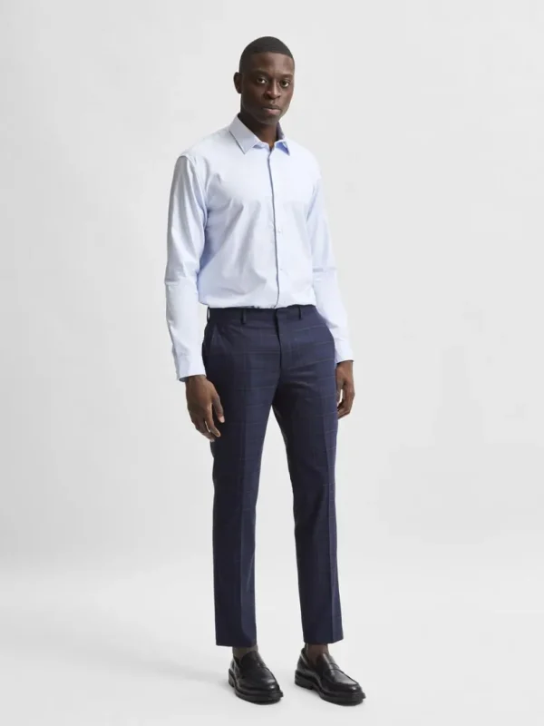 Skjorter>SELECTED LANGÆRMET SLIM FIT SKJORTE Blue