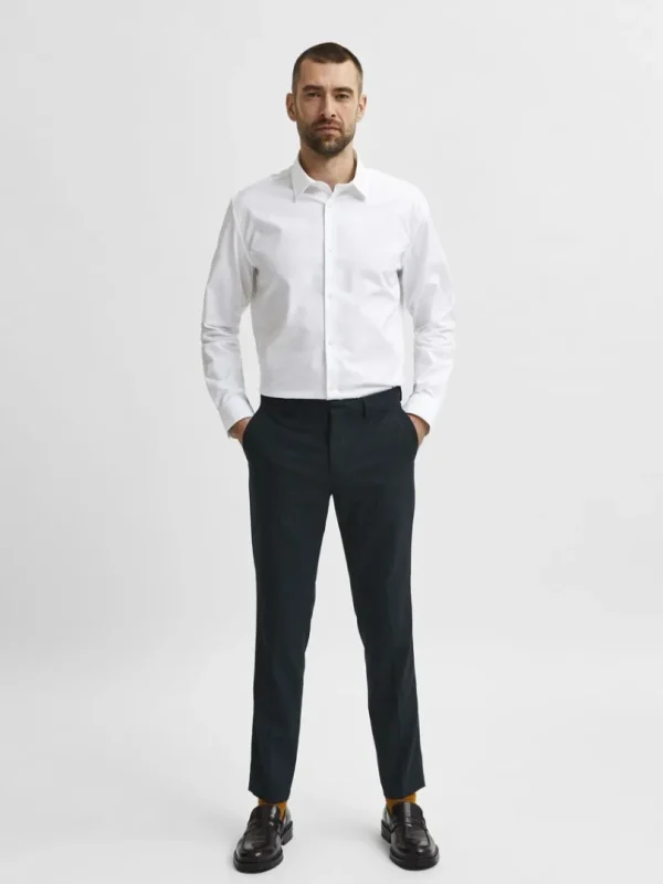 Skjorter>SELECTED LANGÆRMET SLIM FIT SKJORTE White
