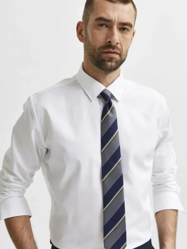 Skjorter>SELECTED LANGÆRMET SLIM FIT SKJORTE White